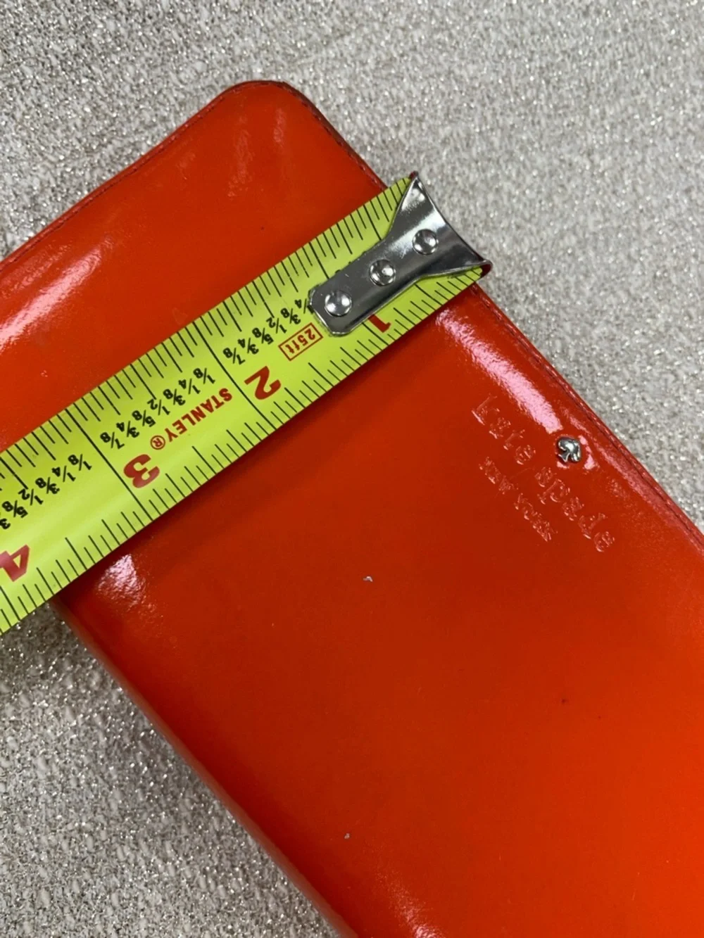 kate spade Patent Orange Zip Phone Wallet